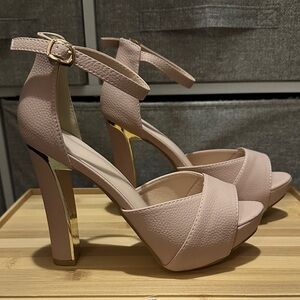 Elegant Pink High Heel Sandals
